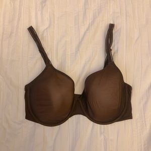 victoria’s secret brown lined perfect coverage bra size 34DD